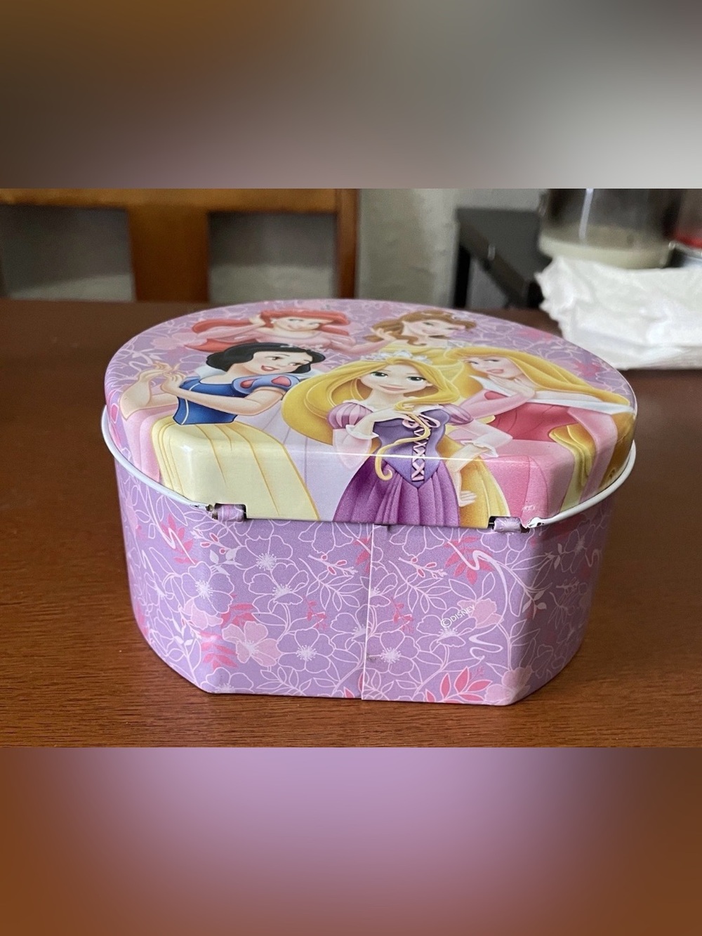 DISNEY PRINCESS Tin Metal Box Mini Container Handle - Picture 5 of 11